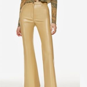 Wilfred Melina Kick Flare Tan Vegan Leather Pants NWT